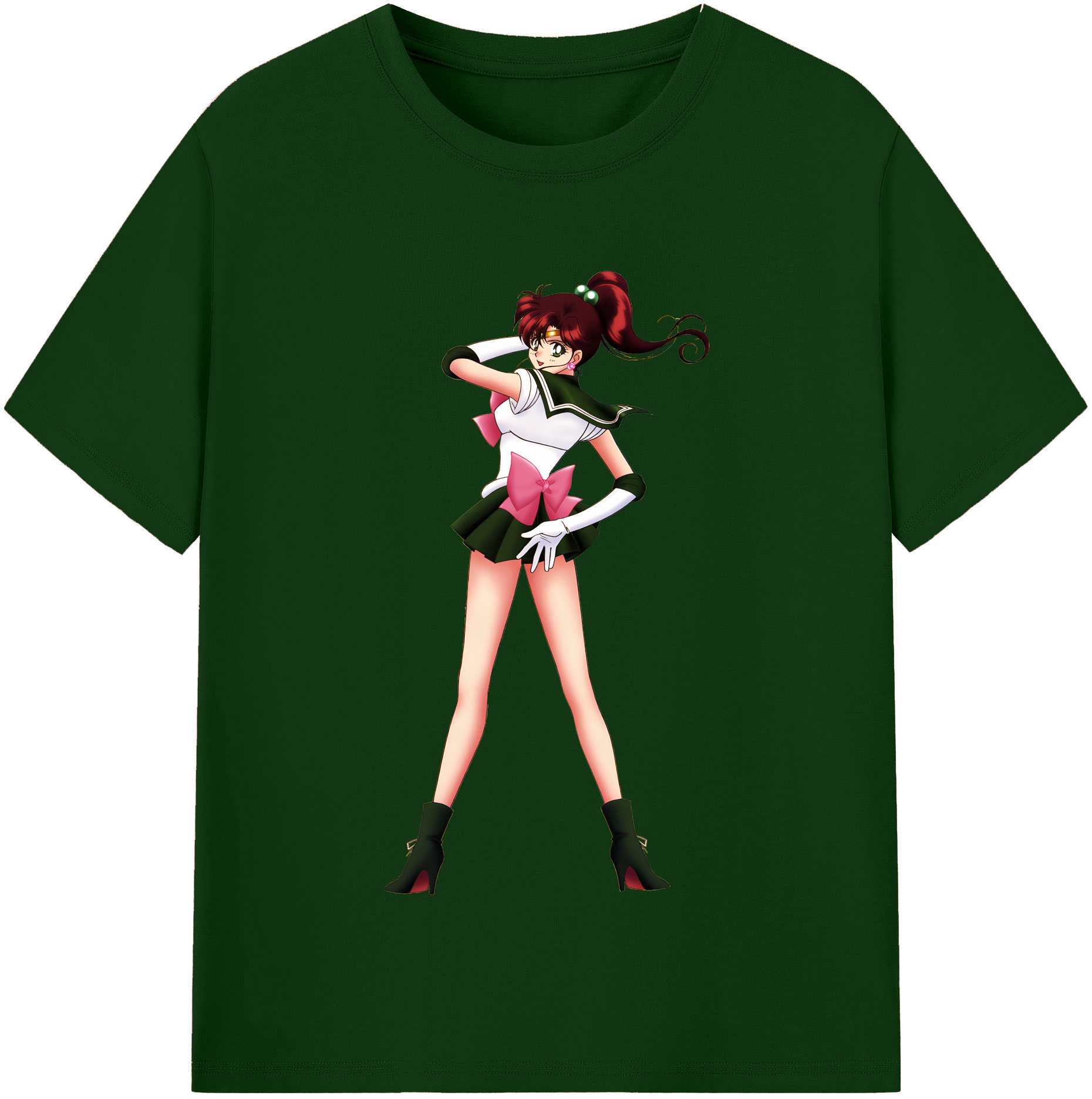 （画像用） 美少女戦士セーラームーン 木野 まこと きの まこと Sailor Moon Kino Makoto （セーラージュピター；Sailor Jupiter） 綿100％半袖Tシャツ（フロントプリント）